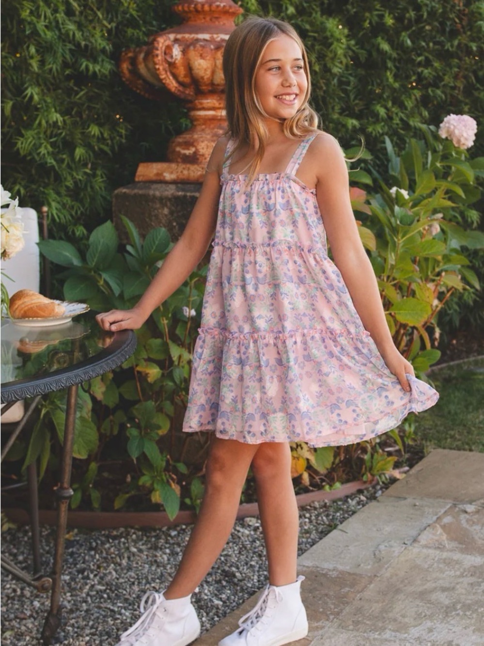 Finding Foxtale Damask Bird Tiered Dress